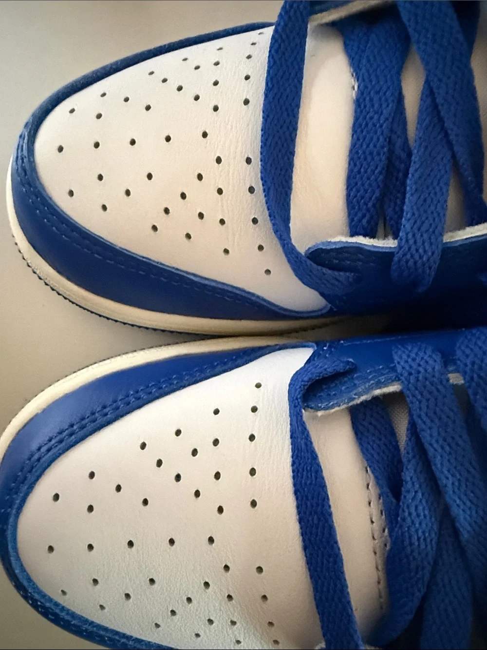 Jordan Low-Top Sneakers in Blue, White & Black